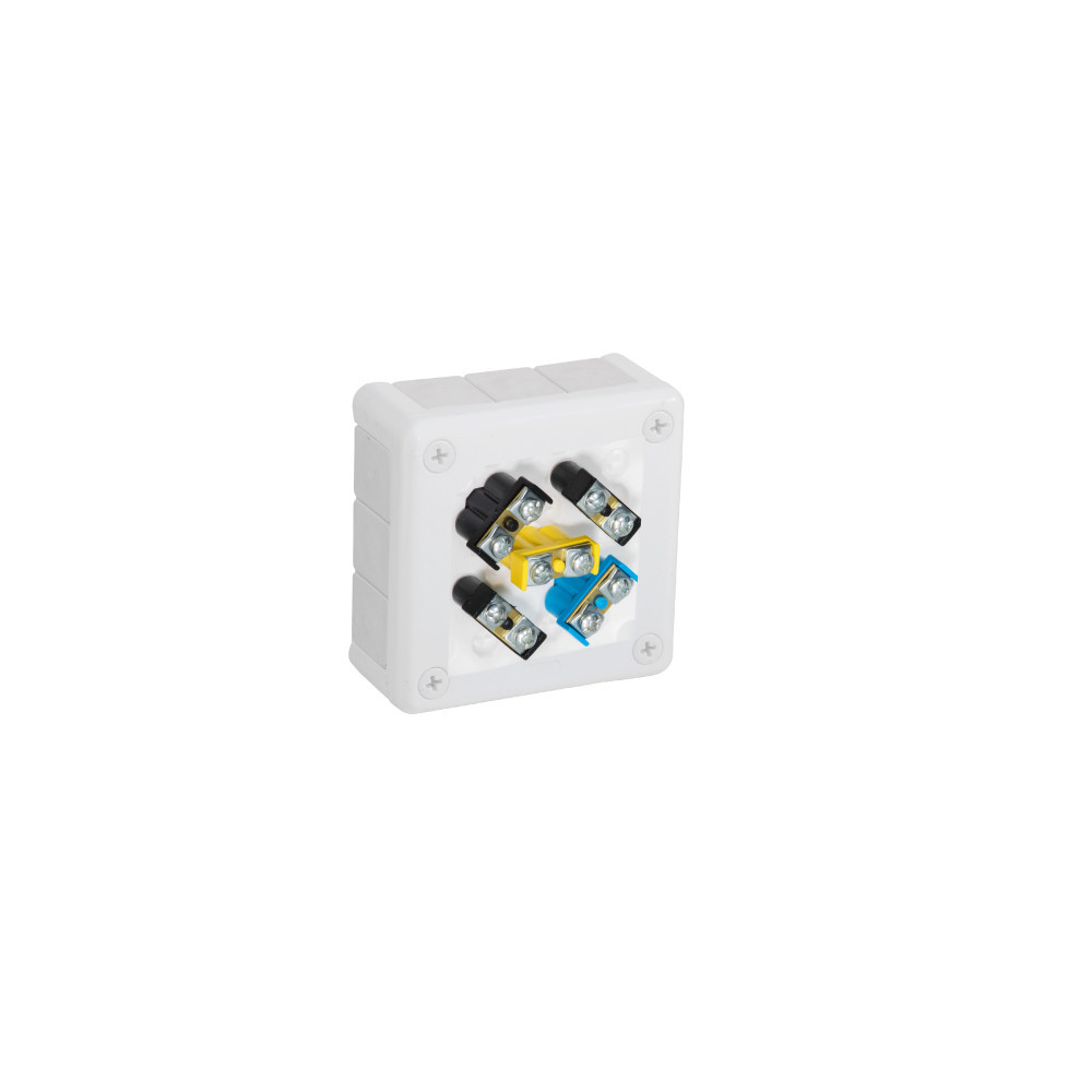 Puszka natynkowa z zaciskami 12 wlotów VIPLAST VP-41 BIAŁA IP55 98x98x42mm 041-51