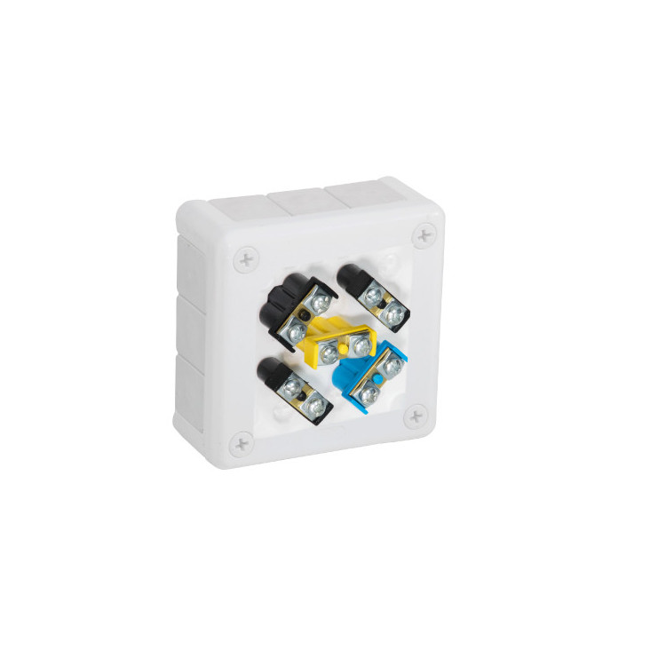 Puszka natynkowa z zaciskami 12 wlotów VIPLAST VP-41 BIAŁA IP55 98x98x42mm 041-51