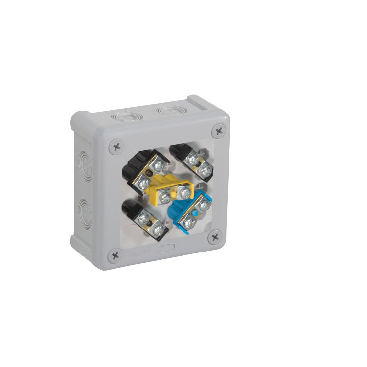 Puszka natynkowa z zaciskami 12 wlotów VIPLAST VP-41 SZARA IP55 98x98x42mm 041-53