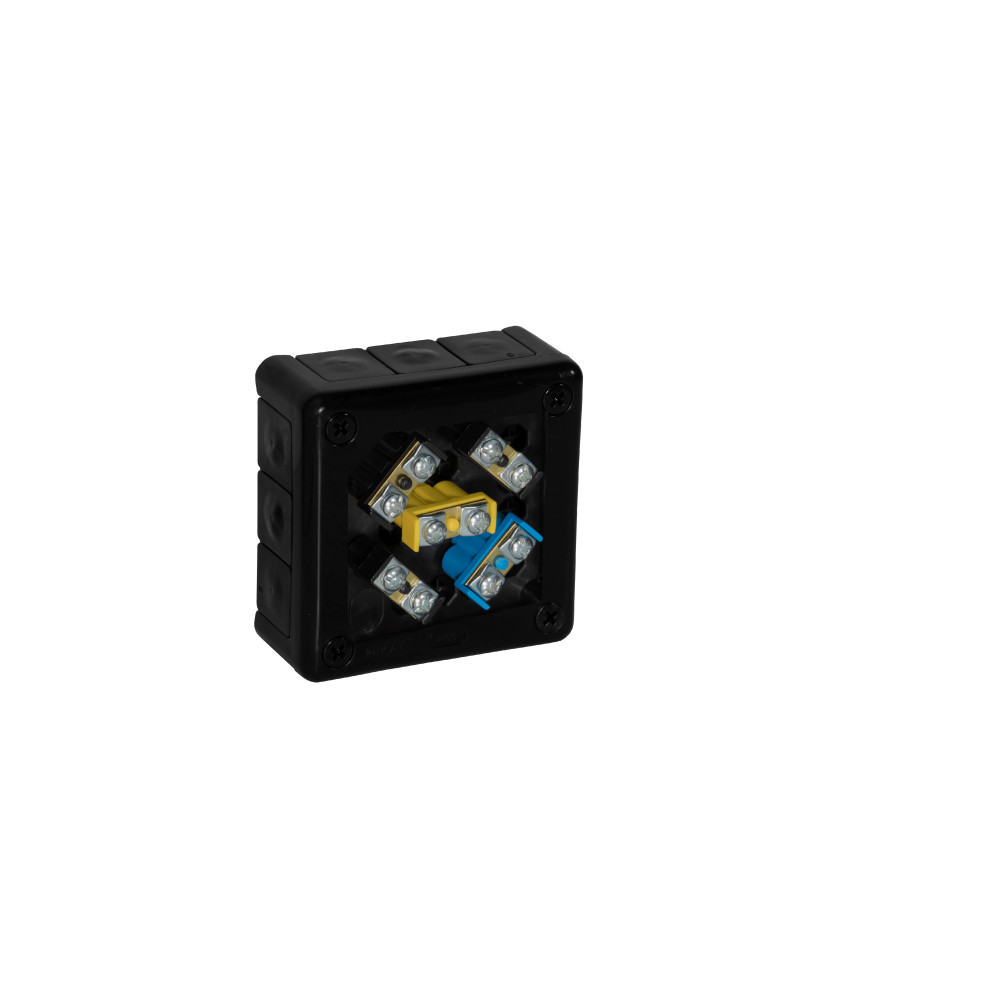 Puszka natynkowa z zaciskami 12 wlotów VIPLAST VP-41 CZARNA IP55 98x98x42mm 041-55