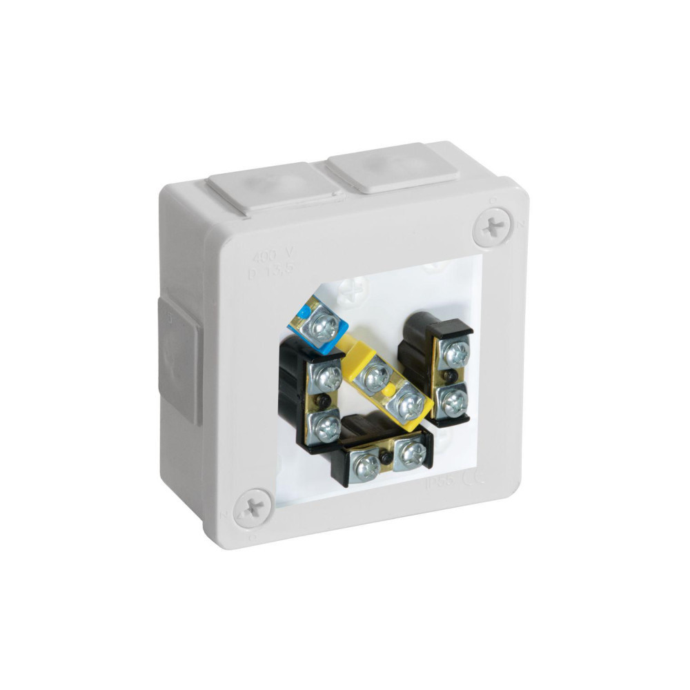 Puszka natynkowa z zaciskami 6 wlotów VIPLAST VP-22 BIAŁA IP55 86x86x40mm 022-51