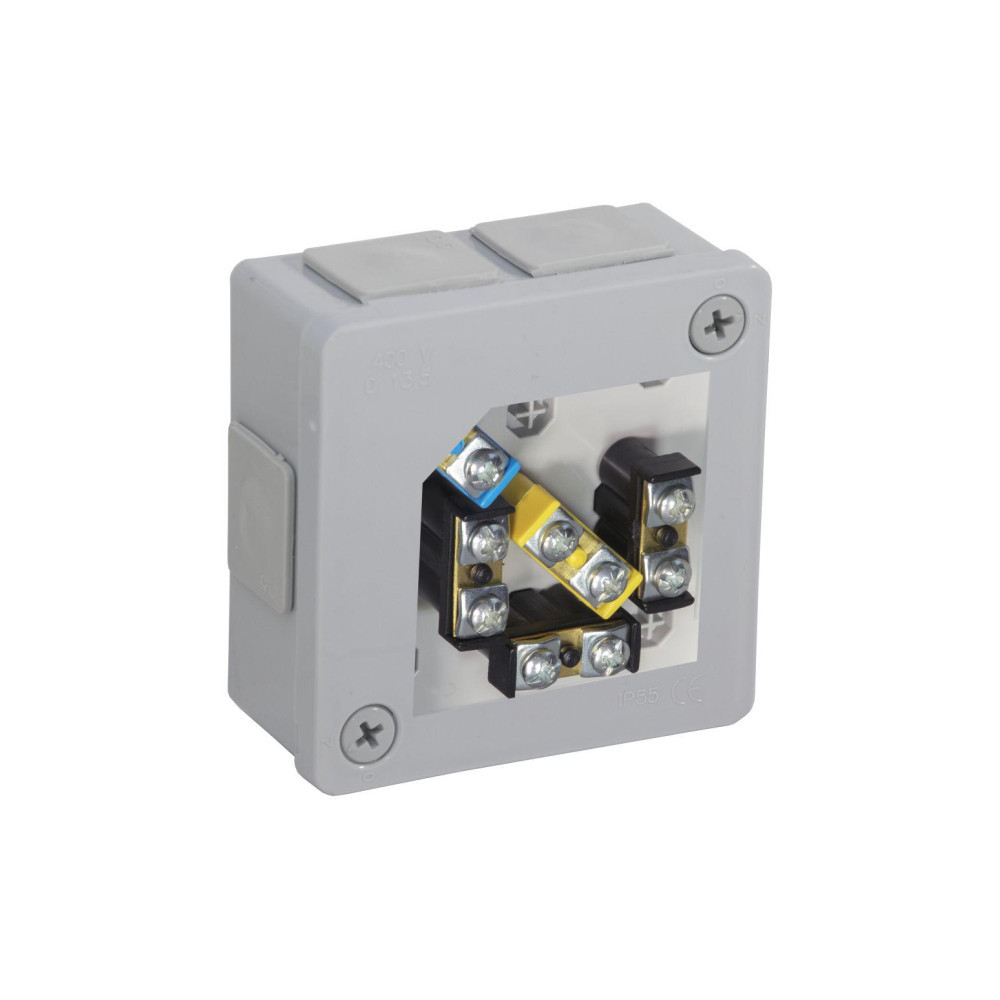 Puszka natynkowa z zaciskami 6 wlotów VIPLAST VP-22 SZARA IP55 86x86x40mm 022-53