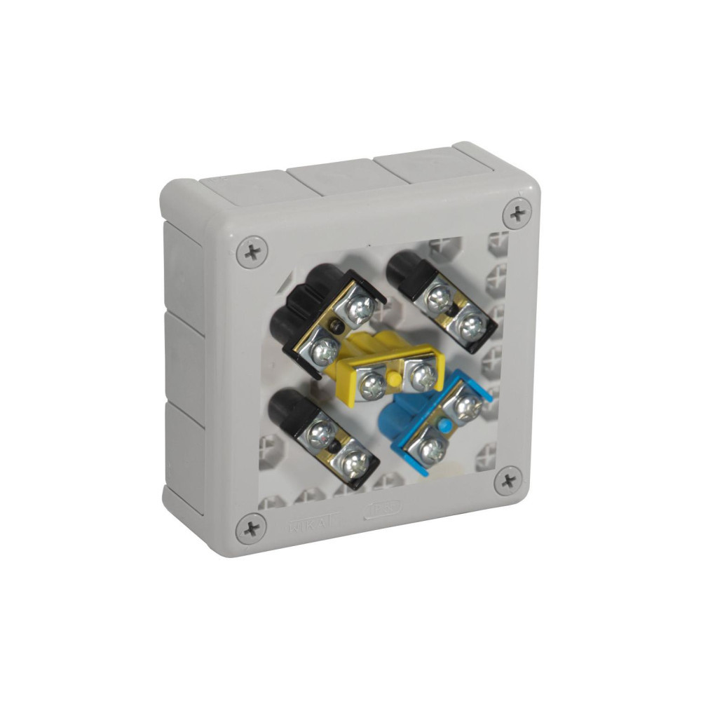 Puszka natynkowa z zaciskami 12 wlotów VIPLAST VP-51 SZARA IP55 118x118x46mm 051-53