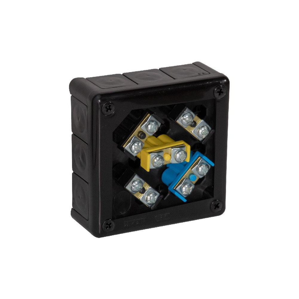 Puszka natynkowa z zaciskami 12 wlotów VIPLAST VP-51 CZARNA IP55 118x118x46mm 051-55