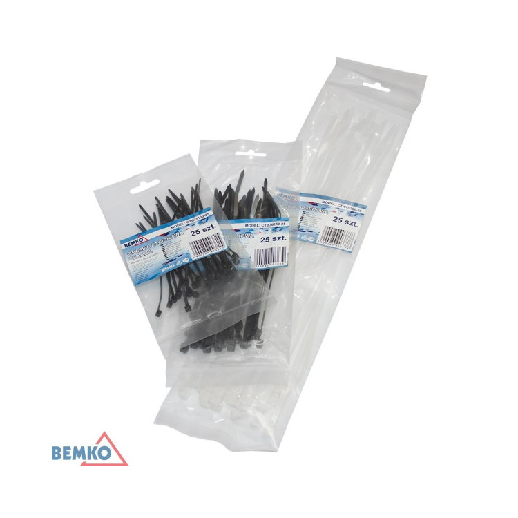 Opaska zaciskowa4.8*300 czarna 100 szt