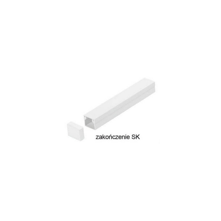 Osprzęt do listew elektroinstalacyjnych, zakończenie BIAŁY SK 14x14 1szt.