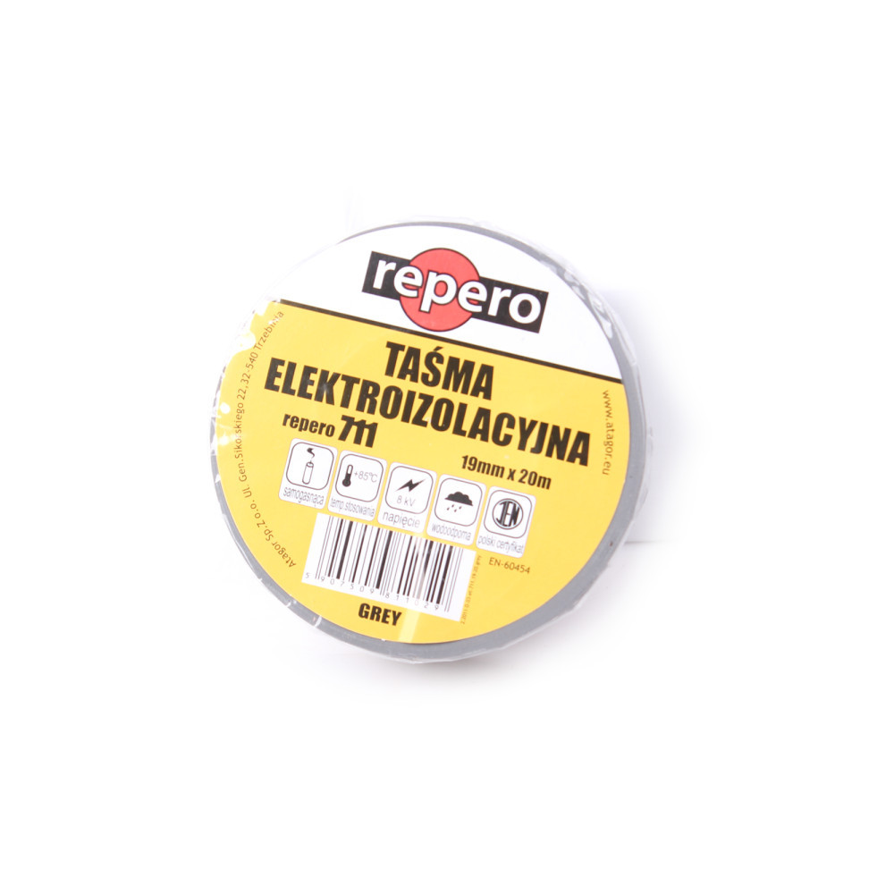 TAŚMA IZOLACYJNA REPERO 711E SZARA 19MMX20M