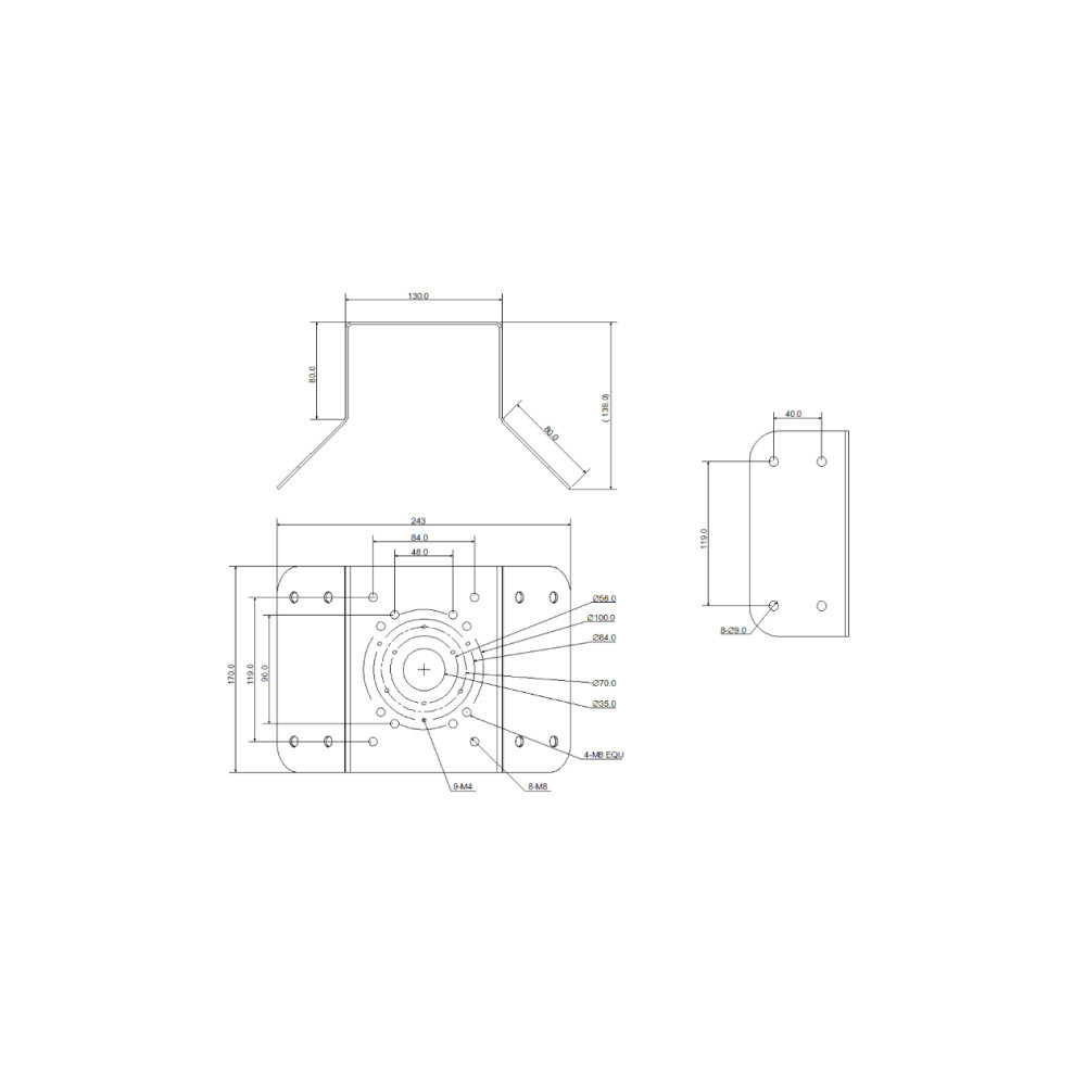 Uchwyt adapter narożny MT-P151