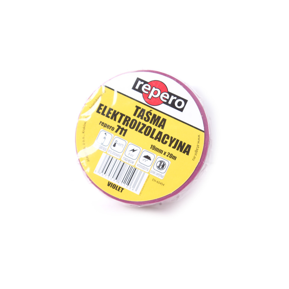 TAŚMA IZOLACYJNA REPERO 711E FIOLETOWA 19MMX20M