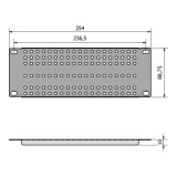 Adapter montażowy RACK 10" 2U z otworowaniem prosty ATTE ADD-RACK10-2U1