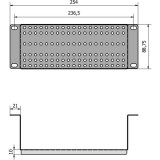 Adapter montażowy RACK 10" 2U z otworowaniem cofnięty ATTE ADD-RACK10-2U2