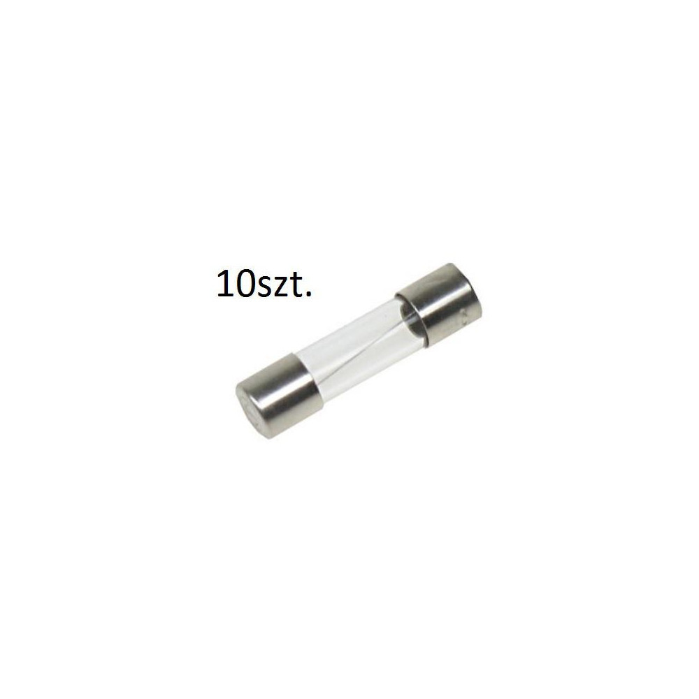 BEZPIECZNIK TOPIKOWY B-1000 1000mA SZKLANY, ZWŁOCZNY 1A 250V 10szt.