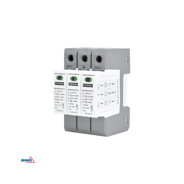 Ogranicznik przepięć 3P 12.5kA DC 1000V SCHELINGER