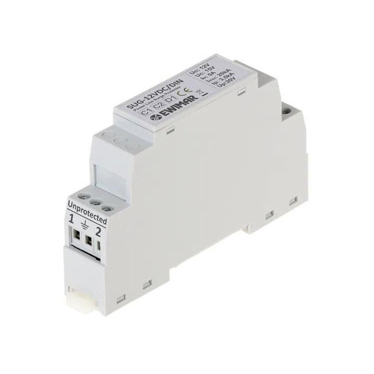 Ogranicznik przepięć 12V DC na szynę DIN EWIMAR SUG-12VDC/DIN