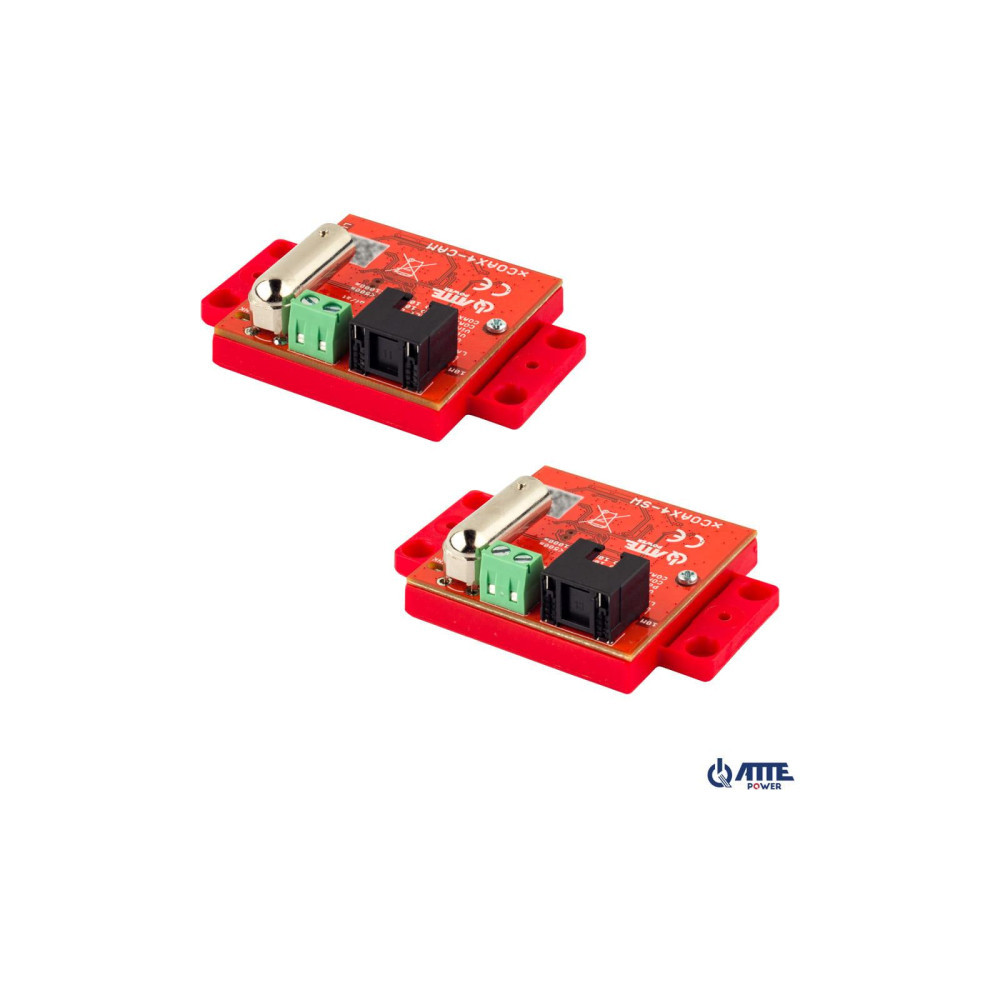 Zestaw aktywnych konwerterów do transmisji Ethernet oraz PoE ATTE xCOAX4-SET