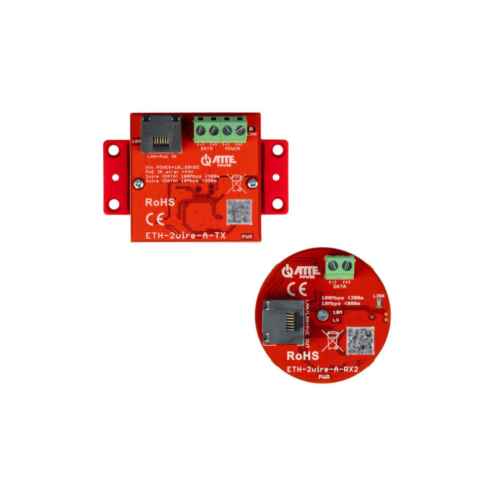 Zestaw aktywnych konwerterów ATTE ETH-2wire-A-SET2