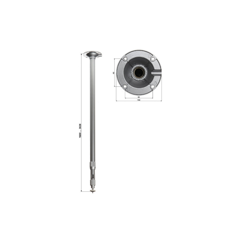 TELESKOPOWY UCHWYT SUFITOWY KAMERY BR-150X300