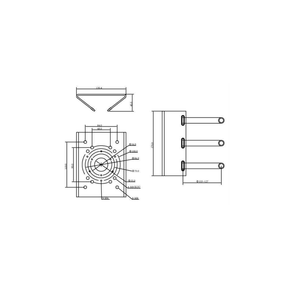UCHWYT SŁUPOWY DAHUA PFA150-V2