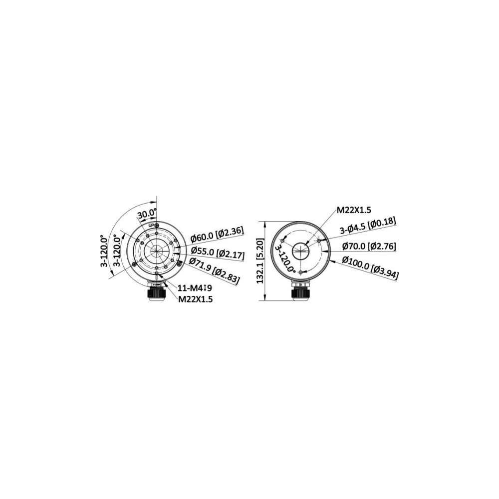 Uchwyt adapter Hikvision DS-1280ZJ-XS-Y(O-STD)
