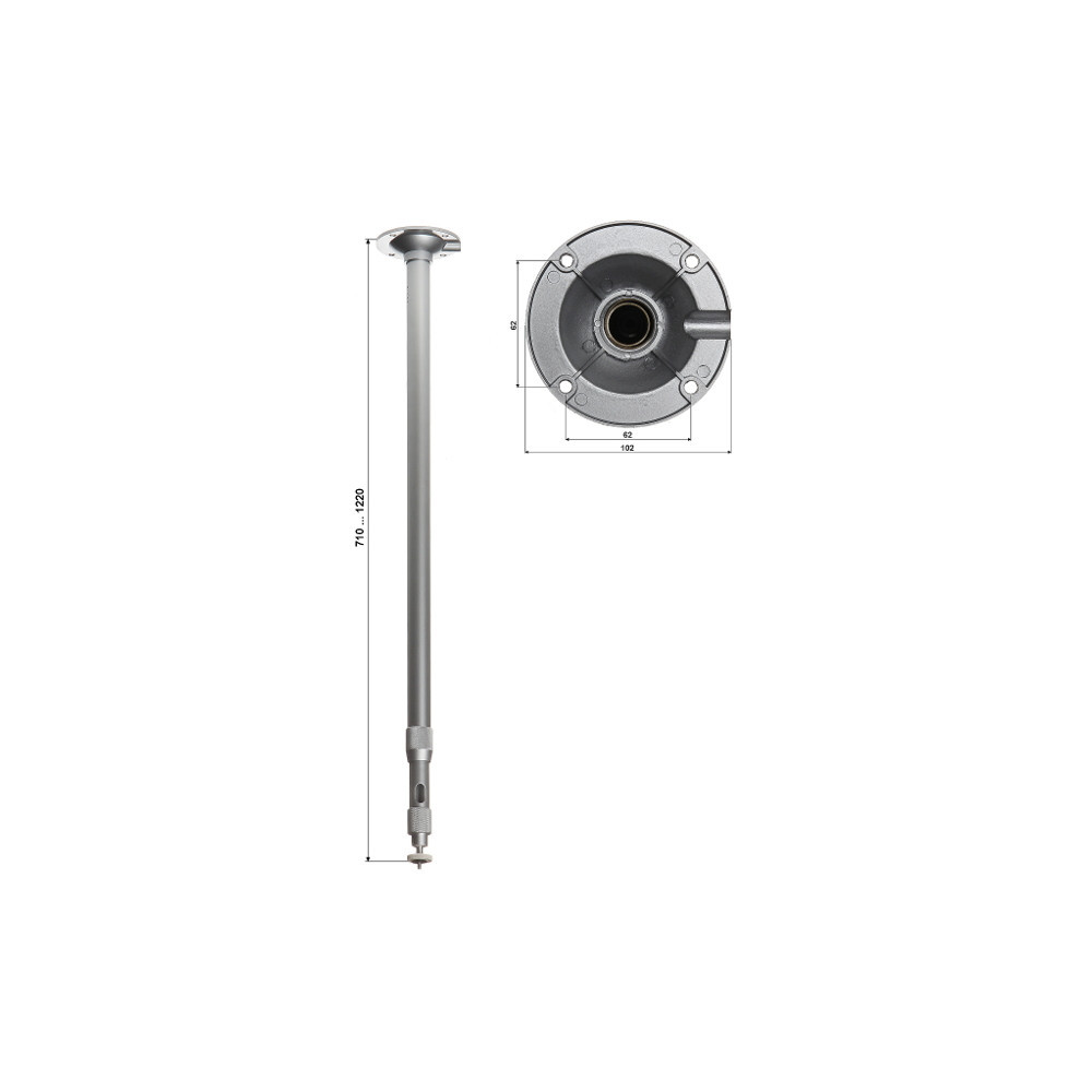 UCHWYT DO KAMER TELESKOPOWY SUFITOWY BR-60X120 710-1220