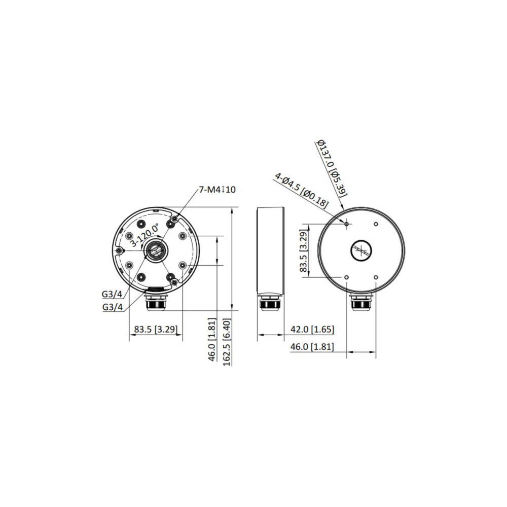 Adapter Hikvision DS-1280ZJ-PT6-Y(BLACK)(O-STD)