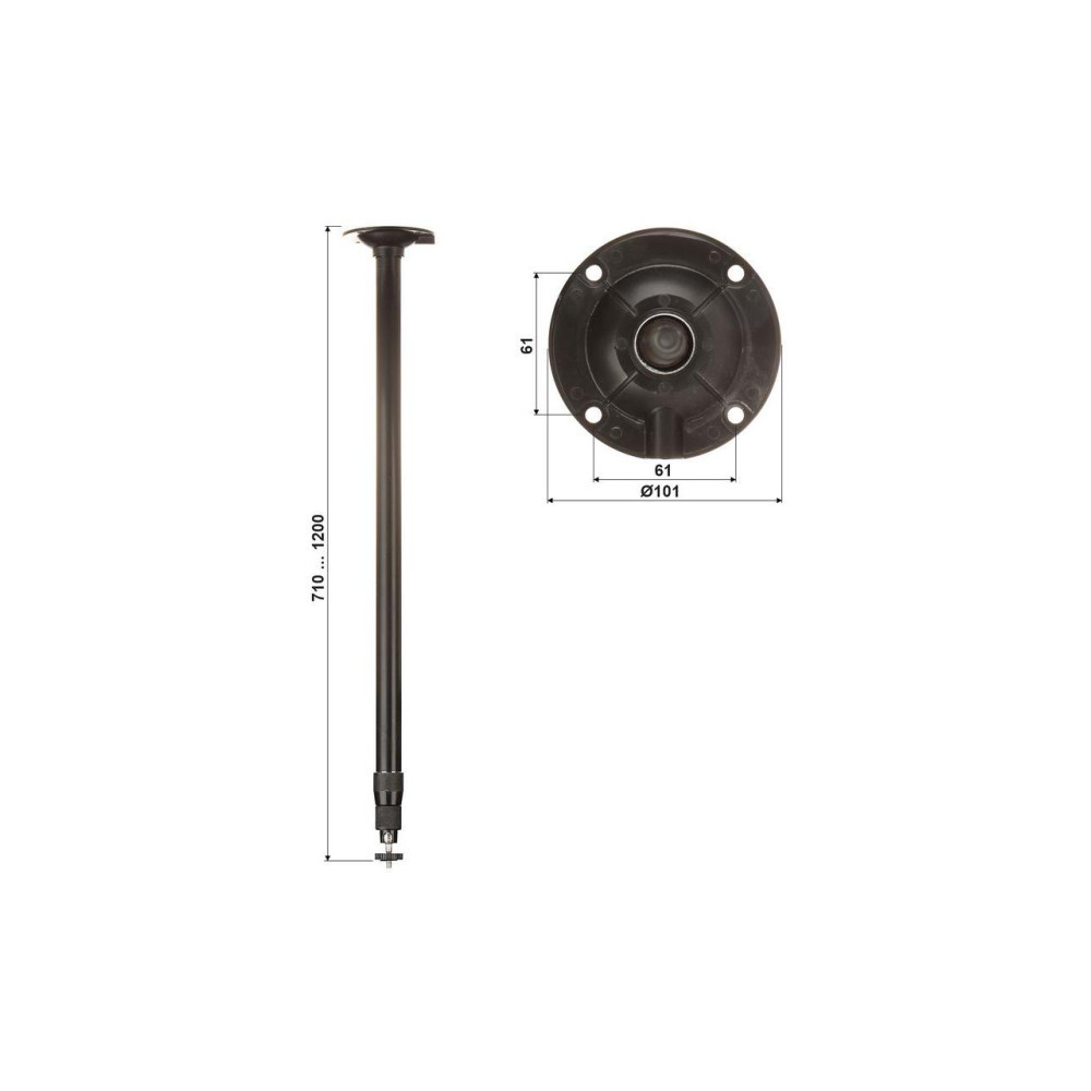 UCHWYT DO KAMER TELESKOPOWY SUFITOWY BR-60X120 Black