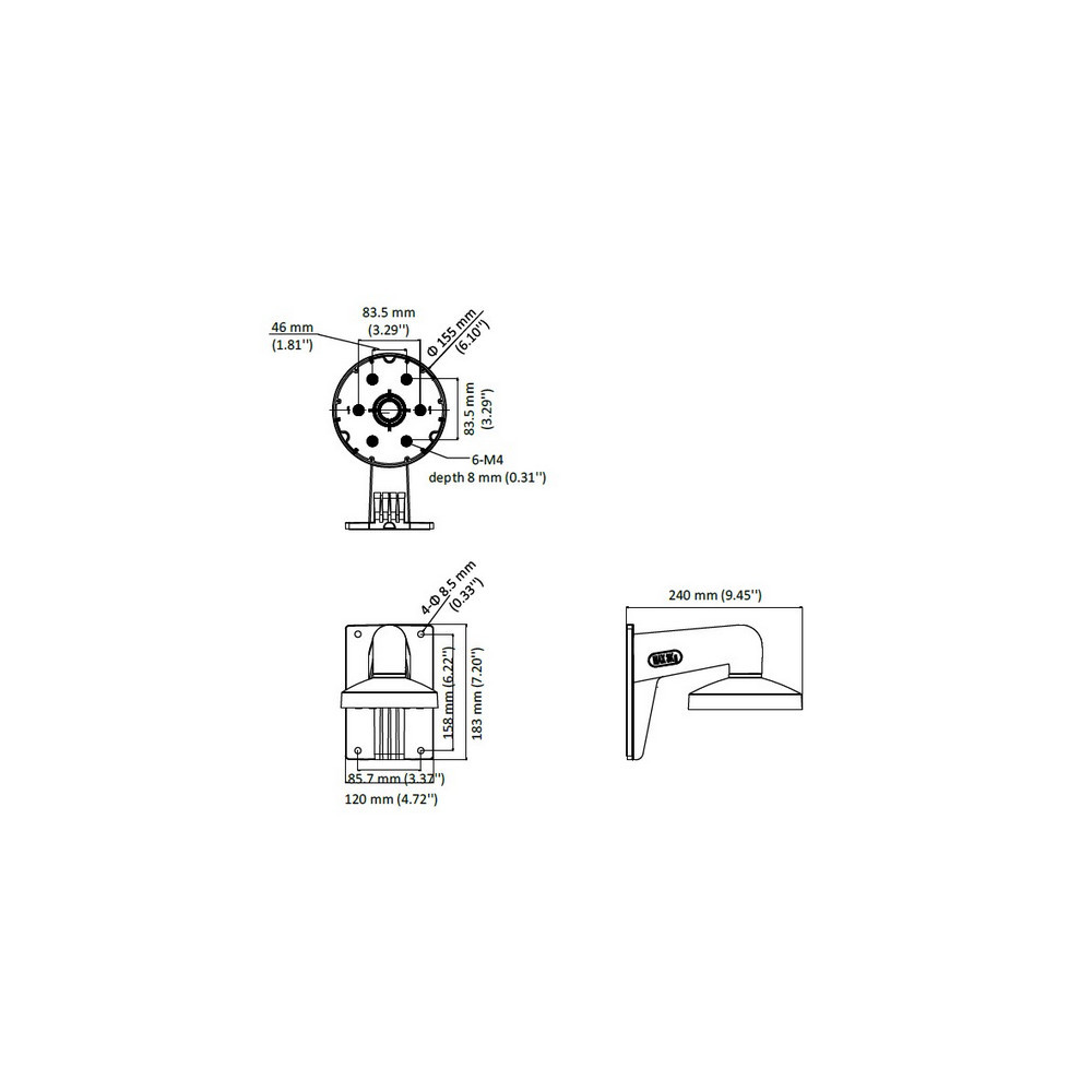 UCHWYT ŚCIENNY HIKVISION DS-1273ZJ-155
