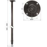 TELESKOPOWY UCHWYT SUFITOWY KAMERY BR-150X300-B