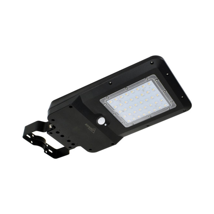 SOLARNA OPRAWA ULICZNA LED SOLGER 25W 3000LM 4000K IP65 CZARNY CZ. PIR
