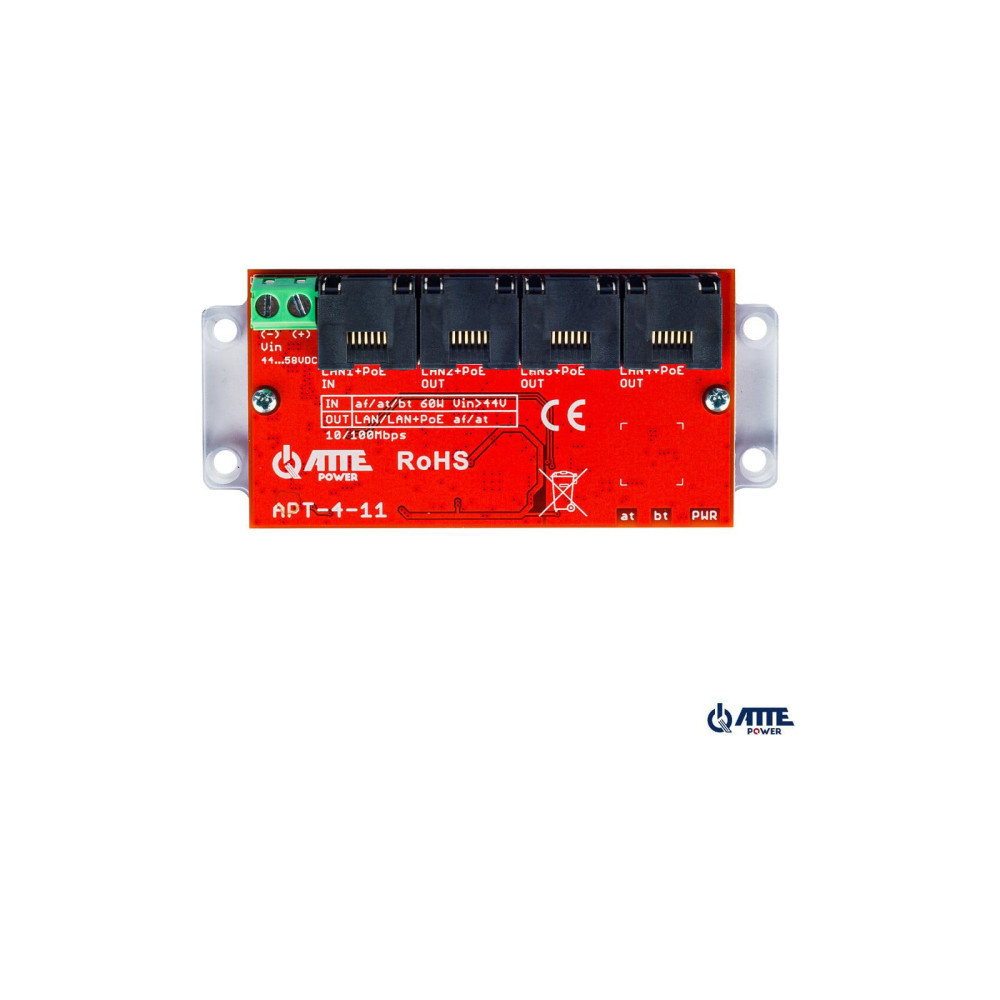 ATTE APT-4-11 Switch PoE 4 portowy 10/100Mbps, extender