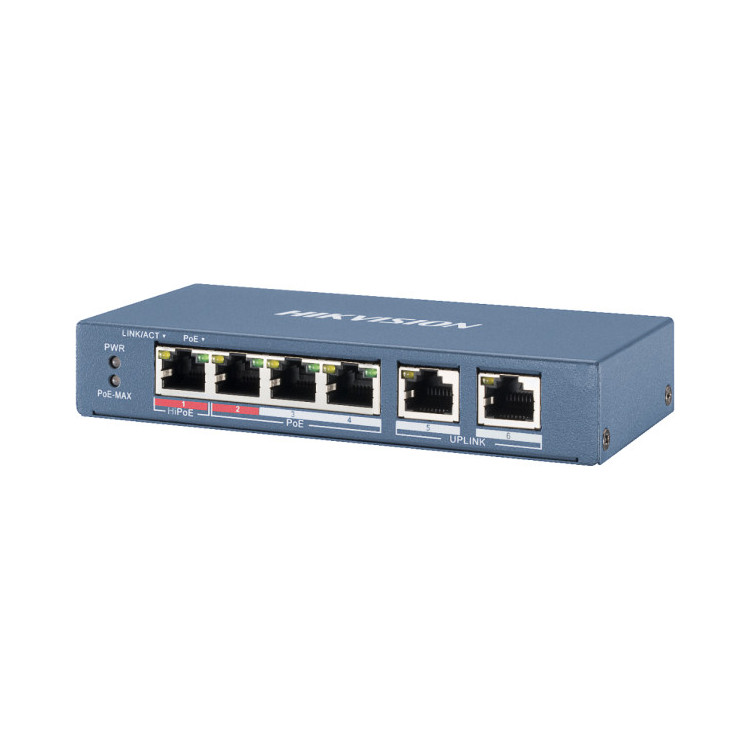SWITCH PoE DS-3E0106HP-E 6-PORTOWY Hikvision