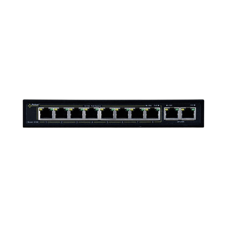 SWITCH POE PULSAR S108 8+2 UPLINK POE+ 120W