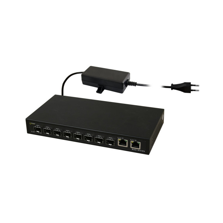 Switch optyczny PULSAR SFG10F8 (8xSFP, 2xRJ45)