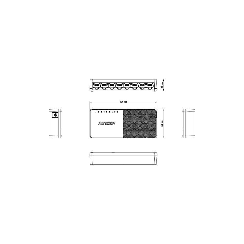 Switch Hikvision DS-3E0108D-O