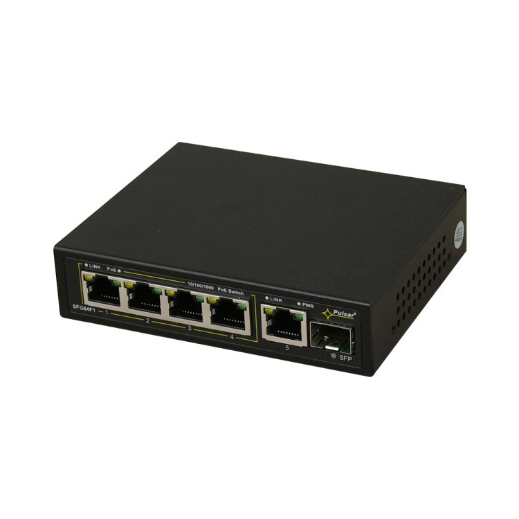 Switch 6-portowy PULSAR SFG64F1 do 4 kamer IP