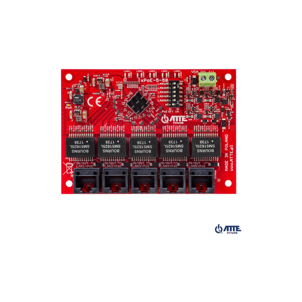 SWITCH 5-PORTOWY POE ATTE xPoE-5-50-OF