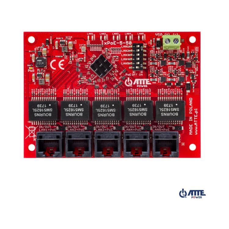 SWITCH 5-PORTOWY POE ATTE xPoE-5-50-OF