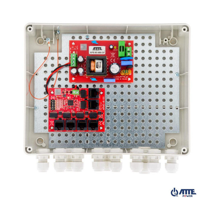 SWITCH ZEWNĘTRZNY 5-PORTOWY POE DO 5 KAMER IP ATTE IP-5-11-L2