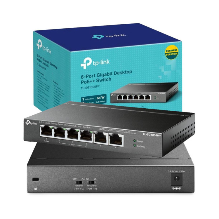 SWITCH TP-LINK TL-SG1006PP (PoE++)