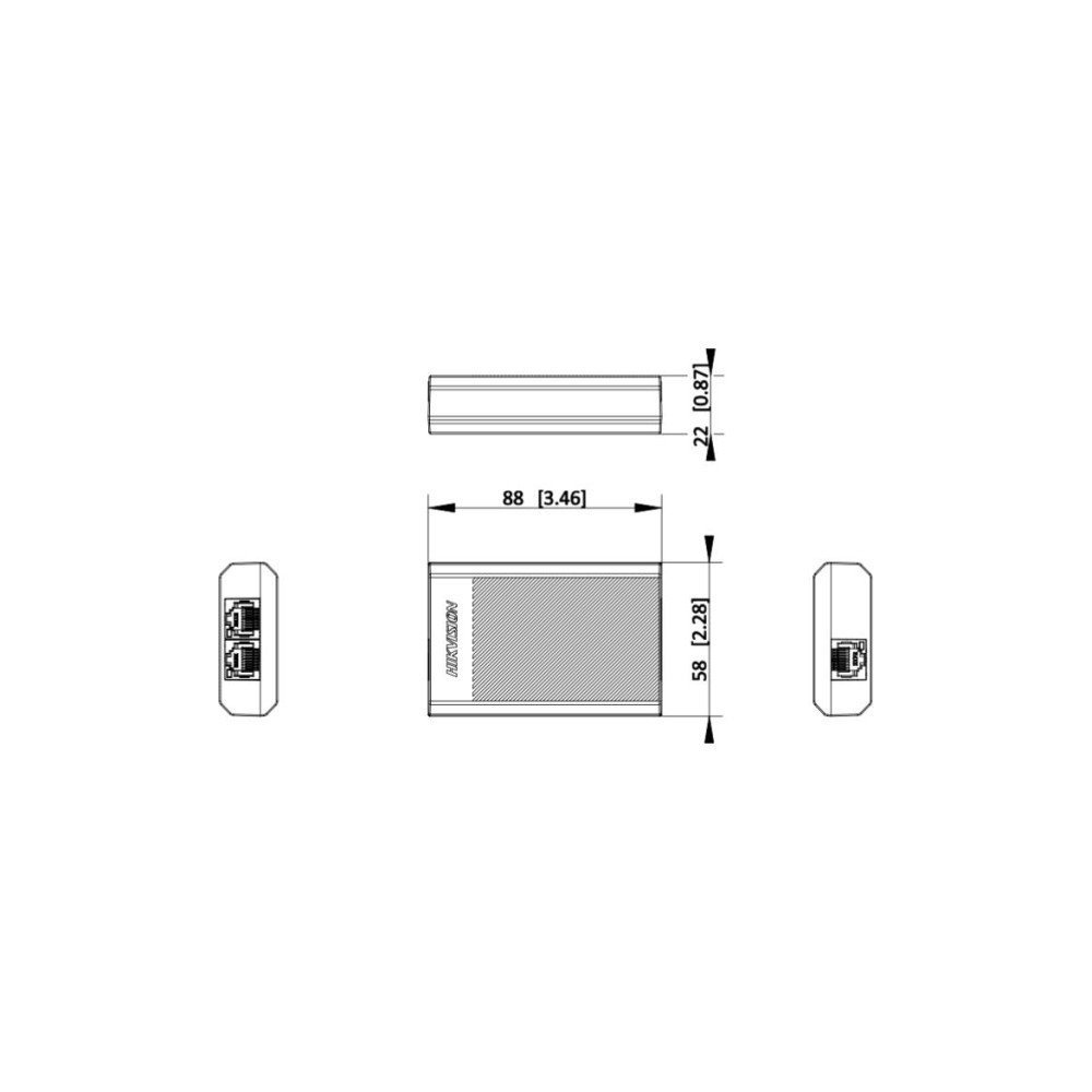 Repeater PoE Hikvision DS-3E0503DP-E/R