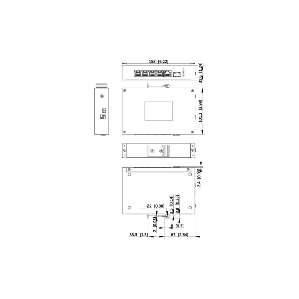 Hikvision DS-3T0306HP/No Power unit