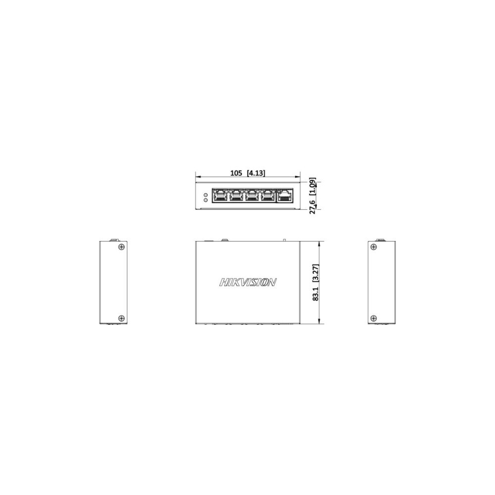 Repeater PoE Hikvision DS-3E0505P-E/R