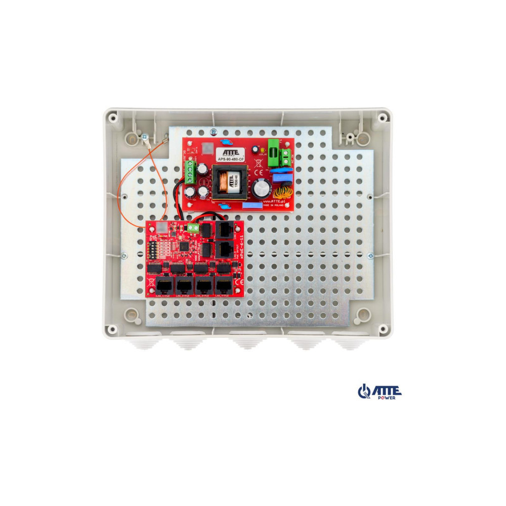 Zestaw do 5 kamer IP switch PoE 5P+1UP ATTE IP-5-11-L3