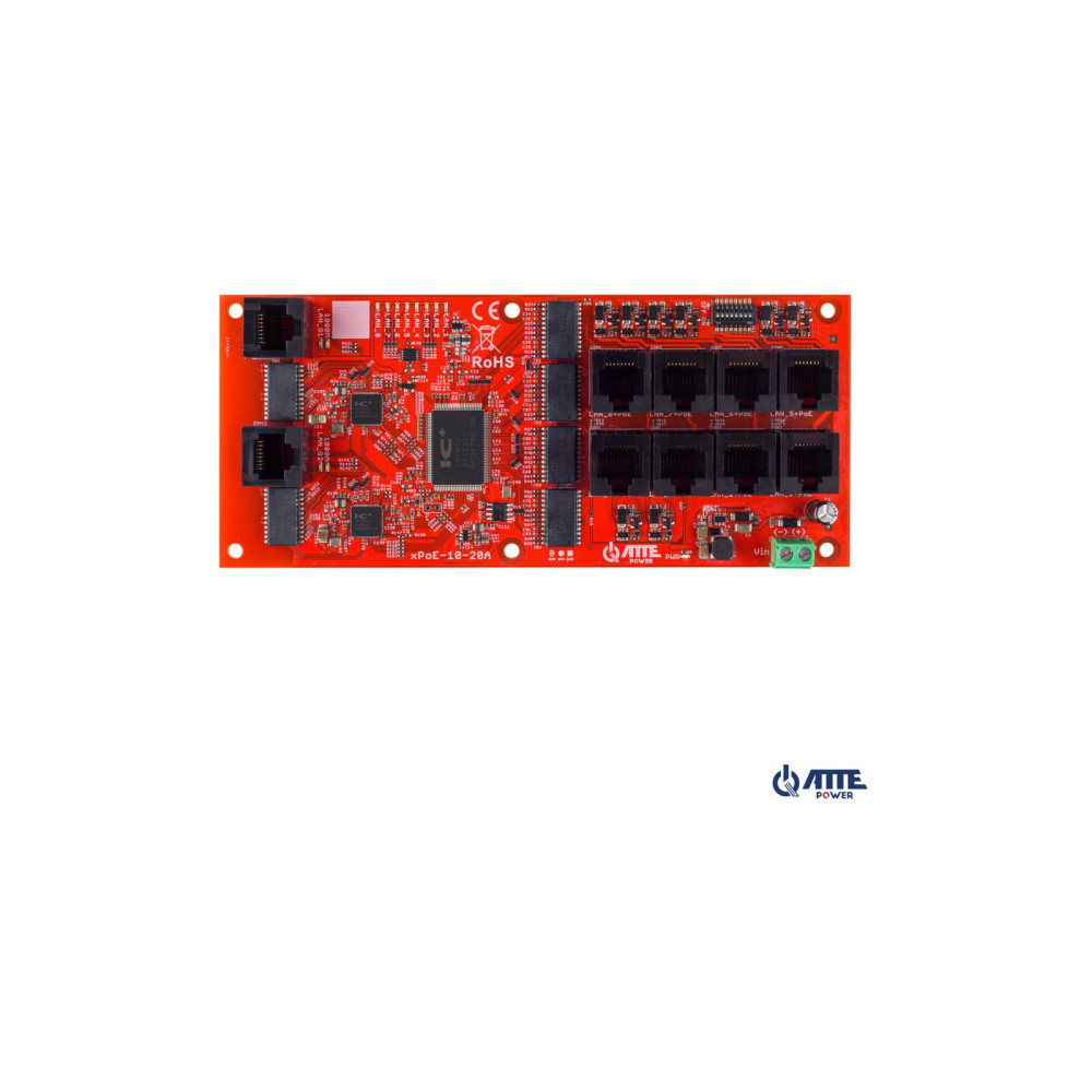 SWITCH 10-PORTOWY POE ATTE xPoE-10-20A-OF