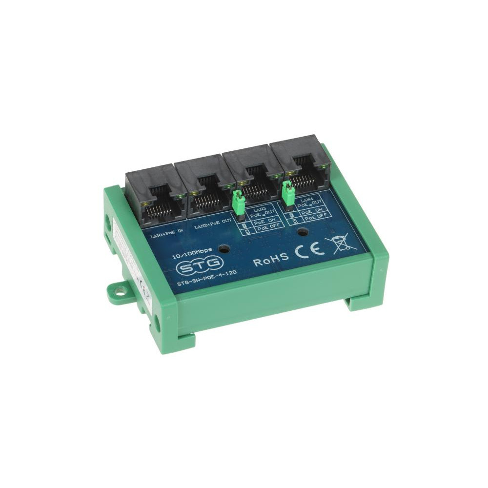 SWITCH POE / EXTENDER STG-SW-POE-4-120 4-PORTOWY STG