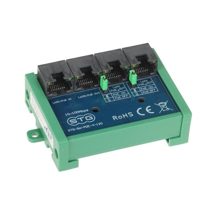 SWITCH POE / EXTENDER STG-SW-POE-4-120 4-PORTOWY STG
