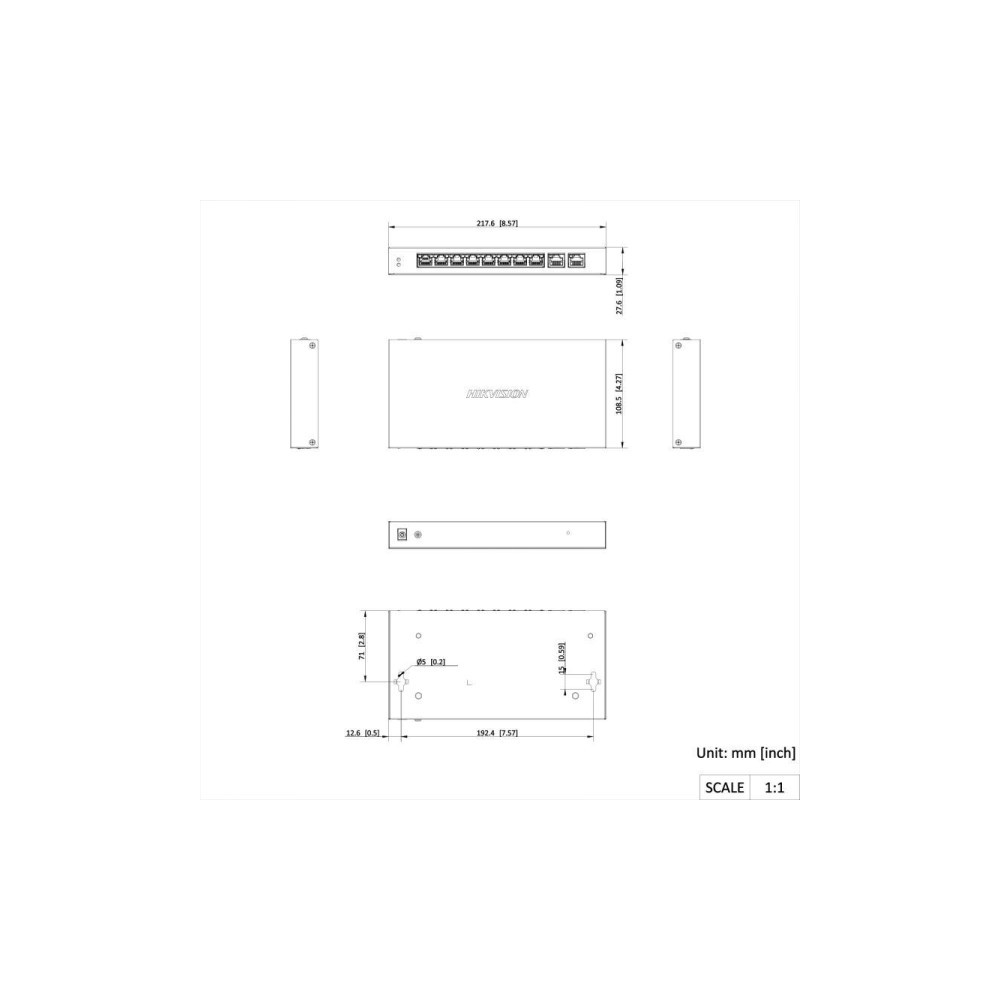 SWITCH POE HIKVISION DS-3E1510P-EI(O-STD) LinkVu