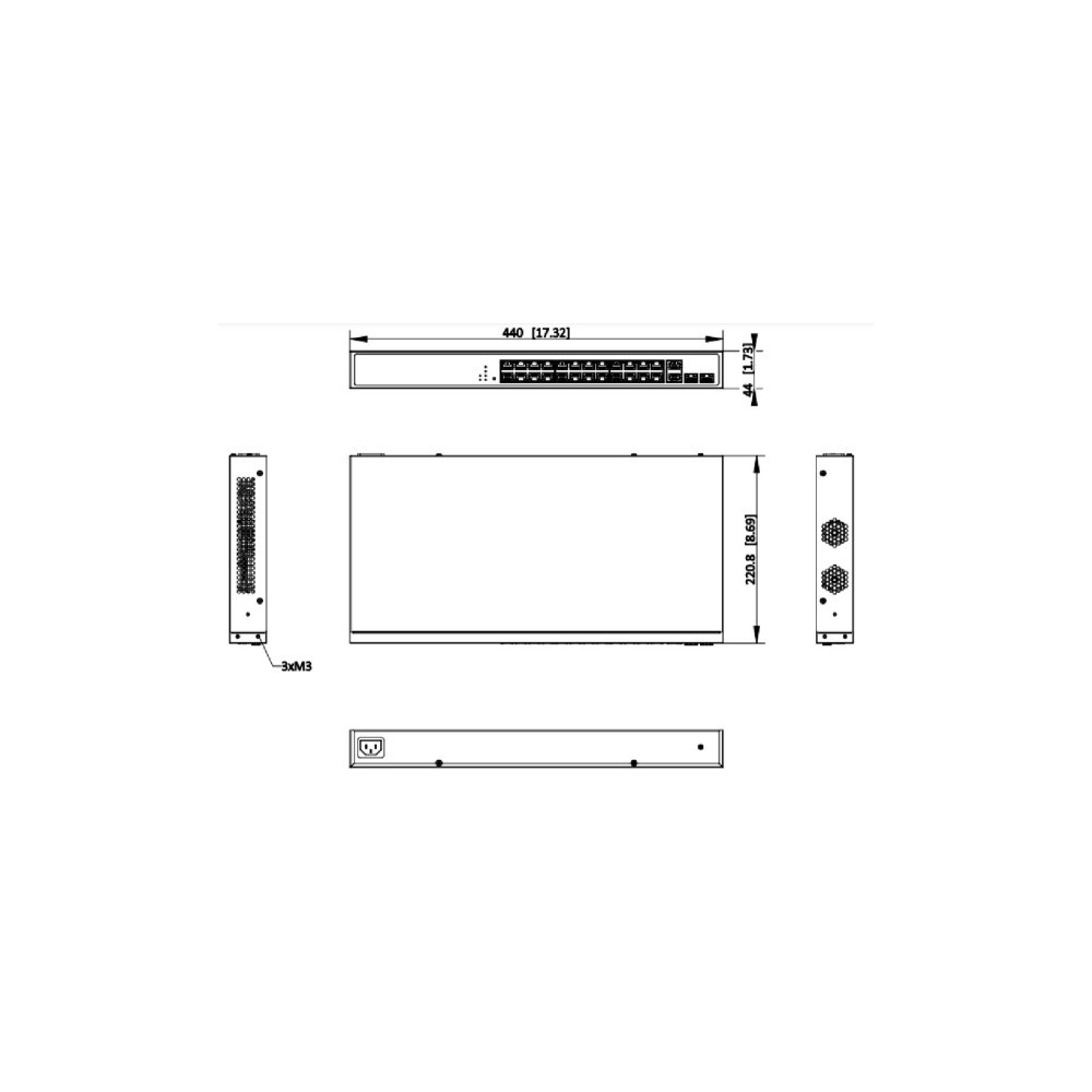 Switch Hikvision DS-3E1528HP-SI-24P2T2F