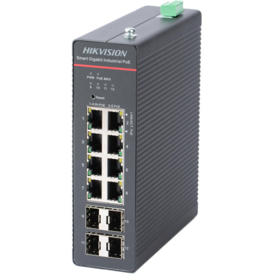 Switch Hikvision DS-3T1512HP-SI-8P4FKIT(75W) LinkVu