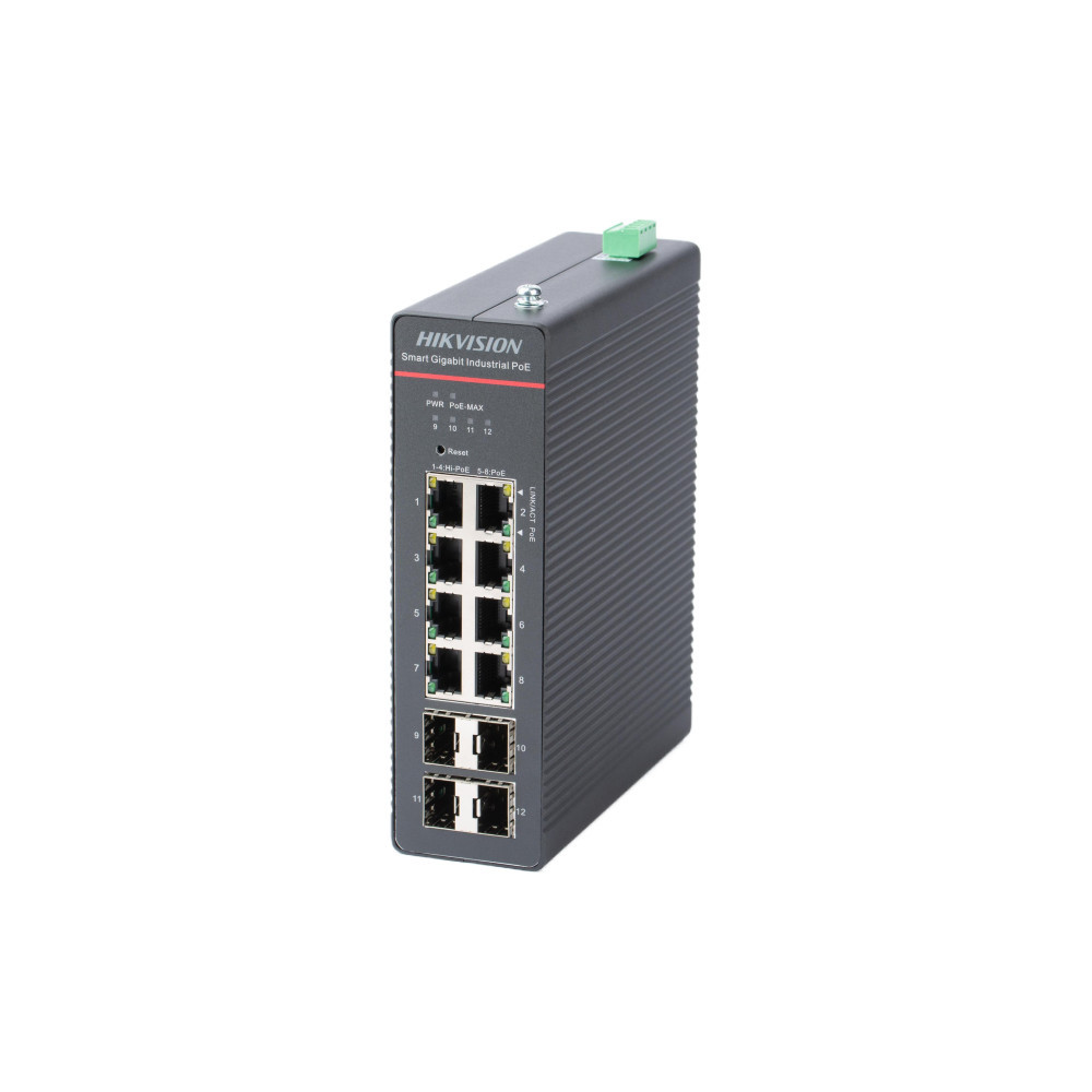 Switch Hikvision DS-3T1512HP-SI-8P4FKIT(75W) LinkVu